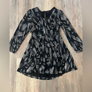 Express Black Dress with White Accents (Size 6) NWT